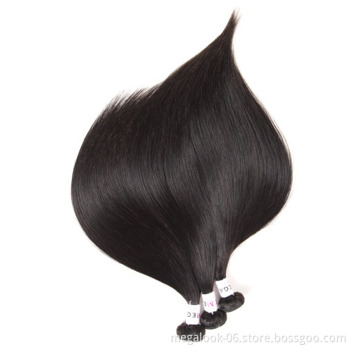 MEGALOOK Straight 8A Cuticle Aligned Remy Human Hair Brazilian Extension Hair Bundle